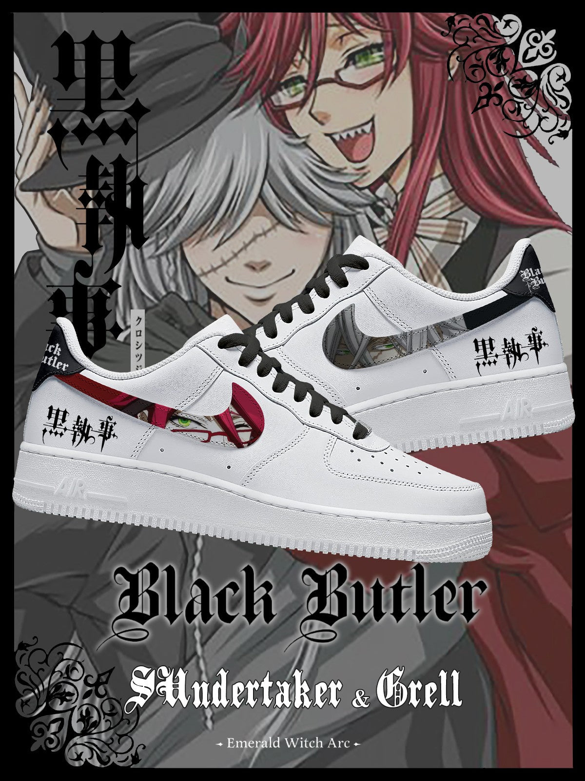 Undertaker und Grell V.2 Custom Sneakers
