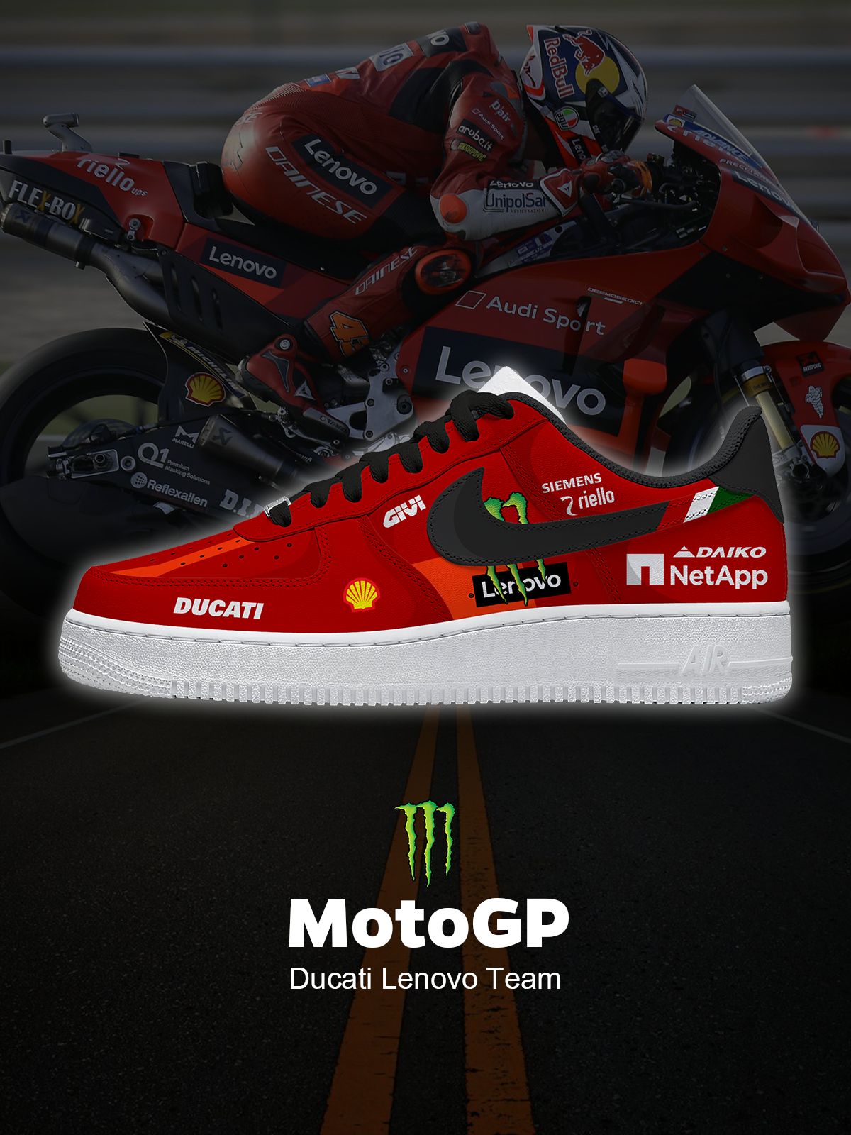 Ténis personalizados da equipa Duca Len