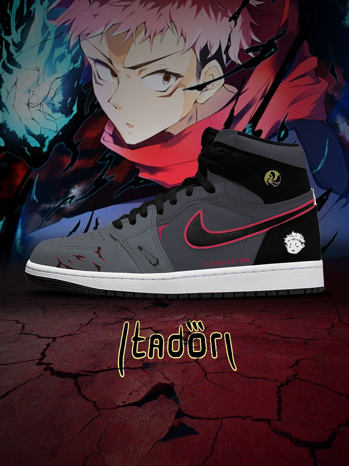 Baskets montantes personnalisées Yuji Itadori V. 1