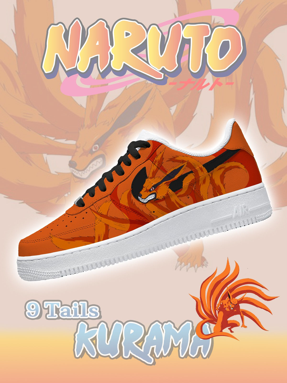 Nine-Tails Kurama Custom Sneakers
