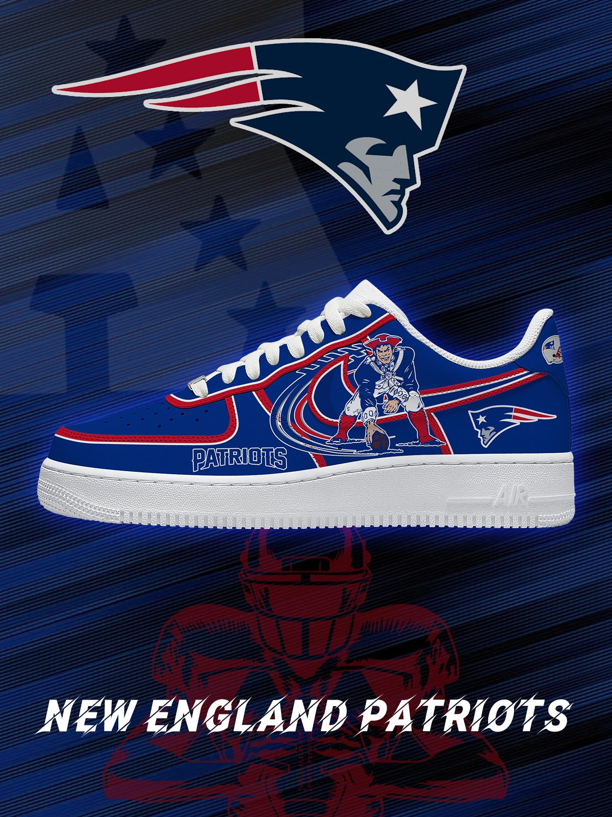 New England Football V.2 Custom Sneakers