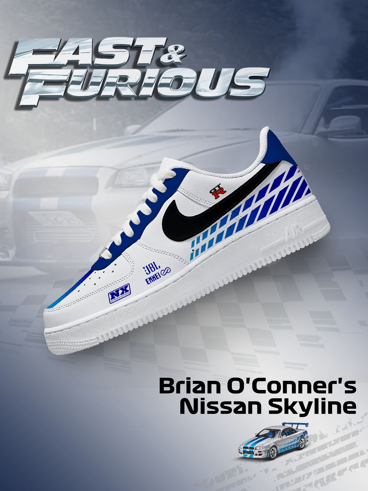 Brian O'Conners Skyline Custom Sneakers