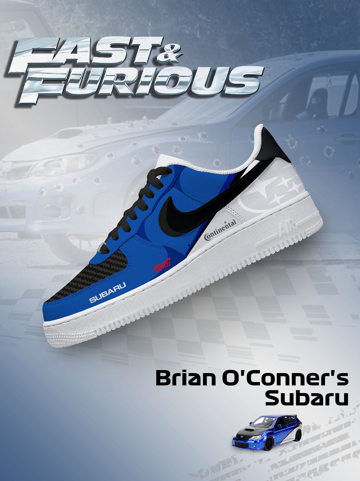 Brian O'Conner's Impreza WRX STI Custom Sneakers
