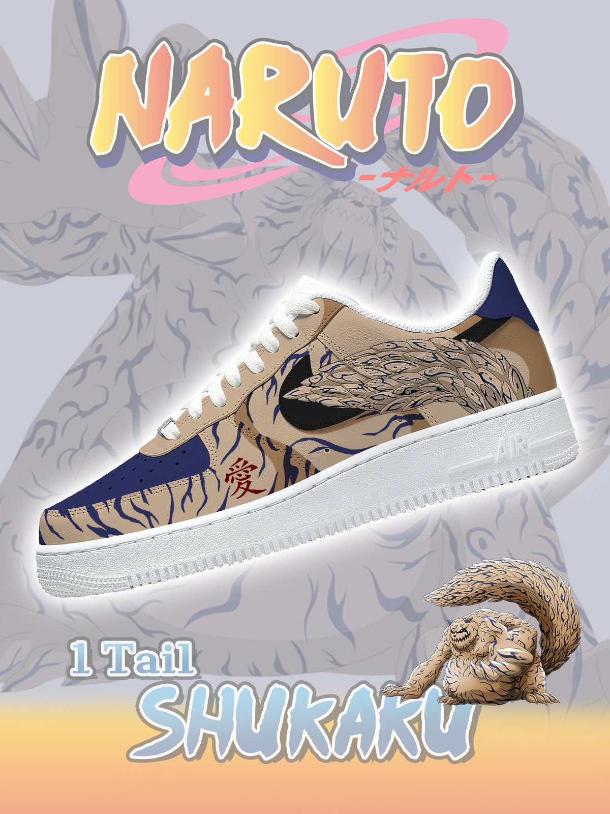 One-Tail Shukaku Custom Sneakers