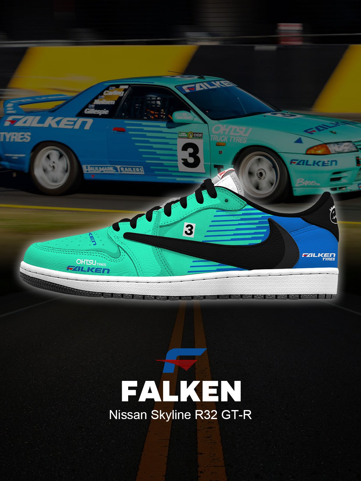 Skyline R32 GT-R V.1 Custom TS Low Sneakers