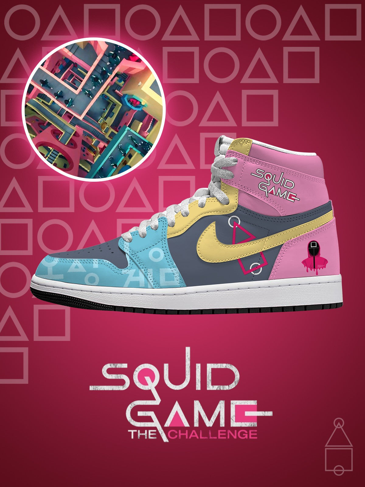 Ténis de cano alto personalizados Crazy Stairs V.1