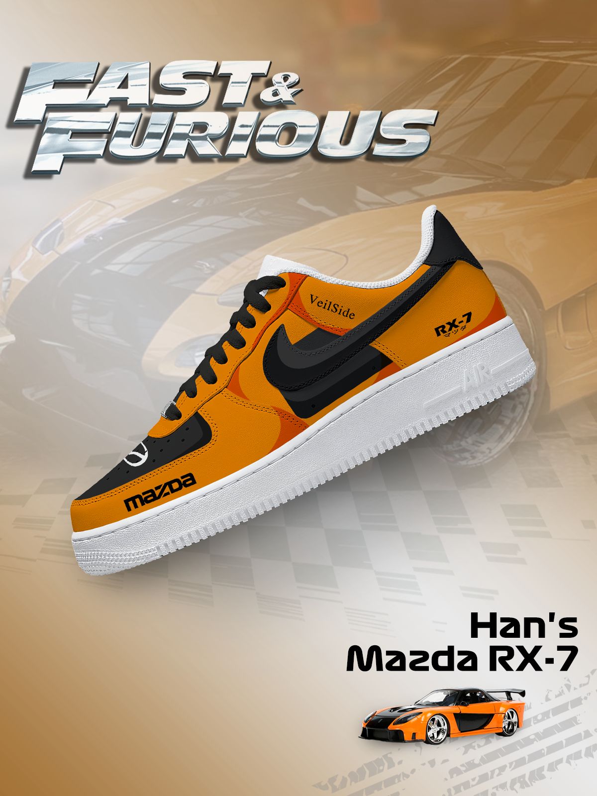 Han's RX-7 Custom Sneakers