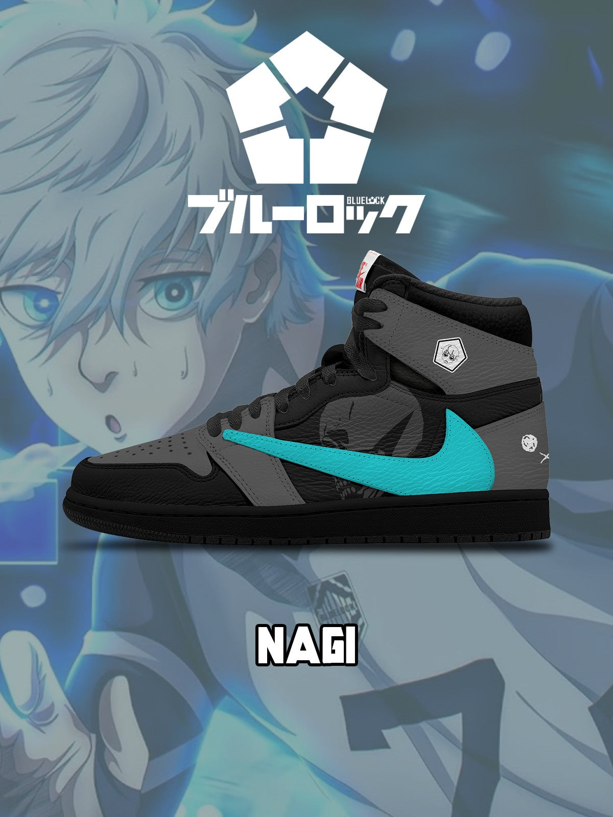 Seishiro Nagi V. 1 Baskets montantes TS personnalisées