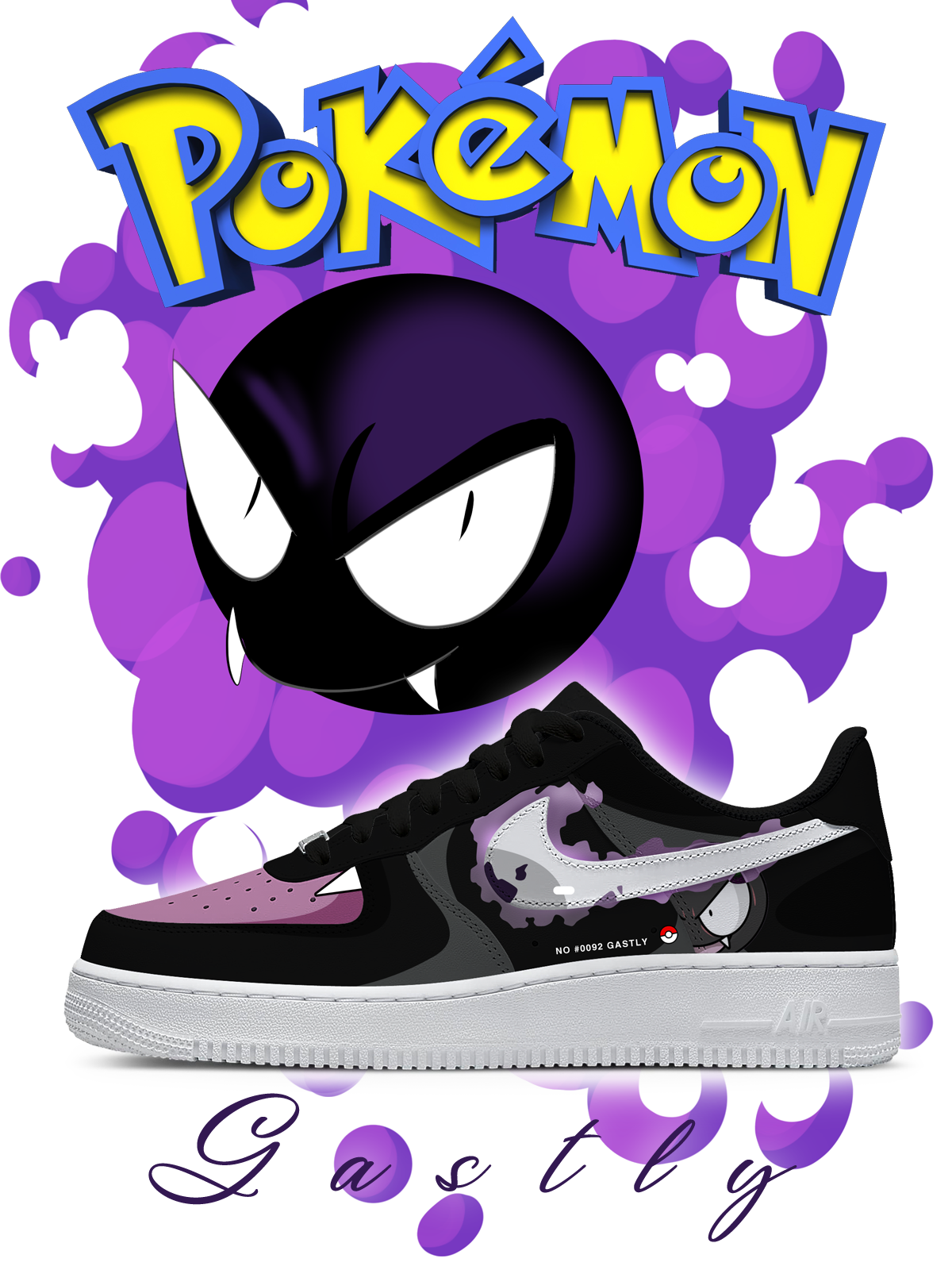 Baskets personnalisées Gastly n° 0092