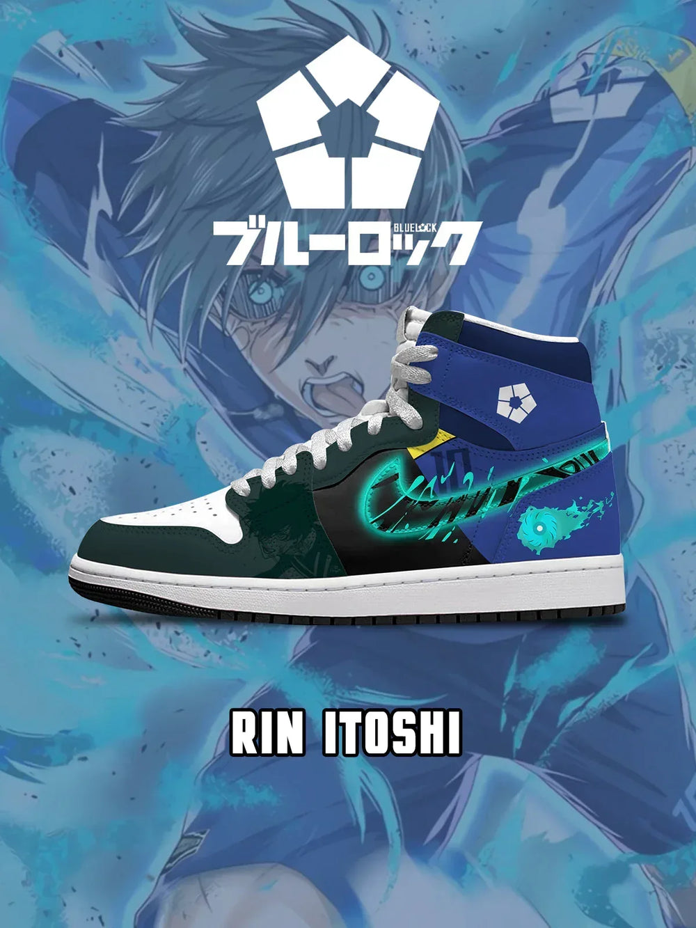 Rin Itoshi V.6 Custom High-Top Sneakers - 13thstep