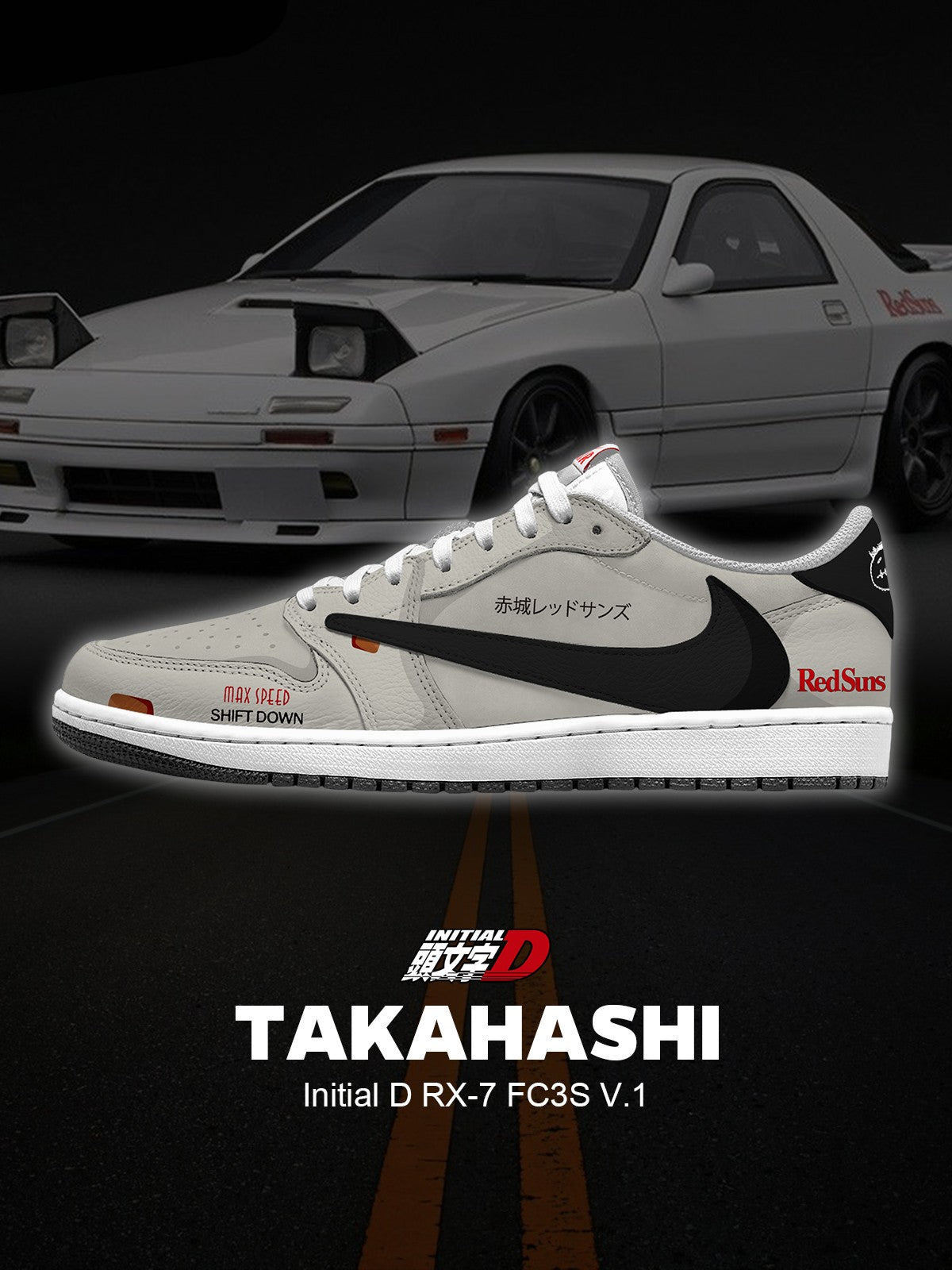 Keisuke Takahashi RX-7 FC3S Ténis TS Low Personalizados V.1