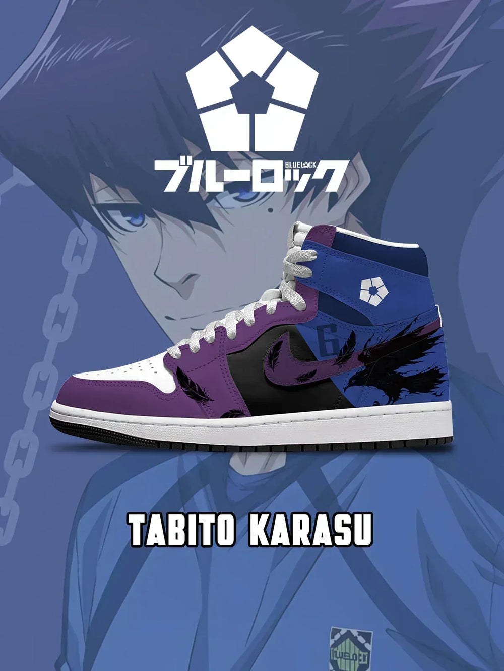 Tabito Karasu V.6 Custom High-Top Sneakers - 13thstep