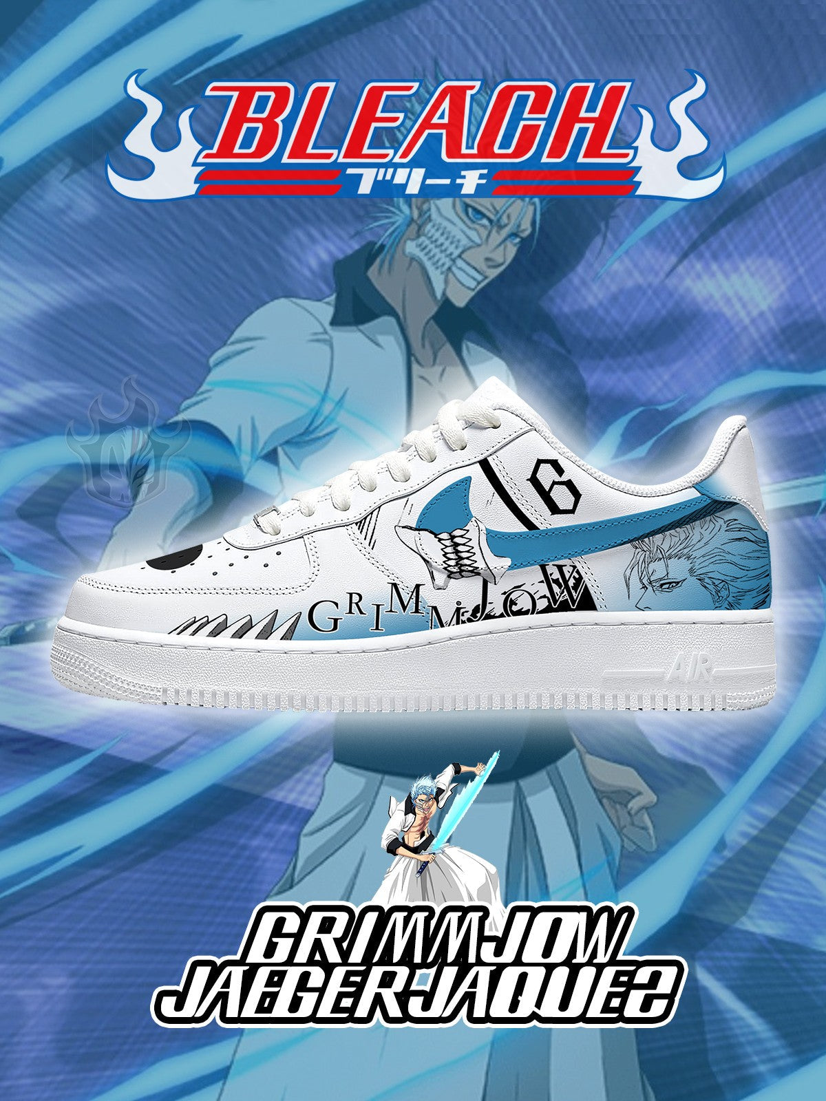 Grimmjow Jaegerjaquez Custom Sneakers