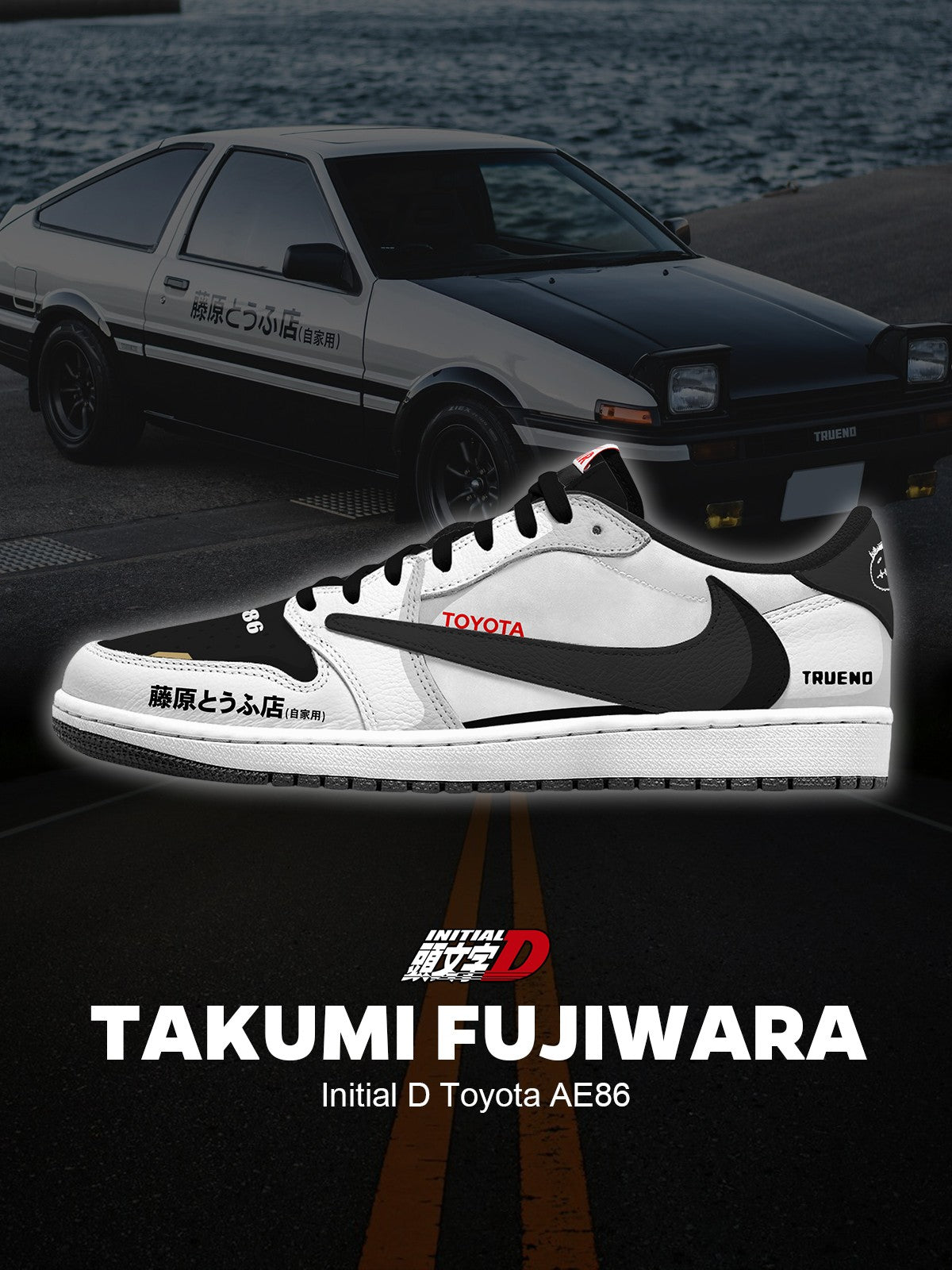 Ténis AE86 V.1 Custom TS Low by Takumi Fujiwara