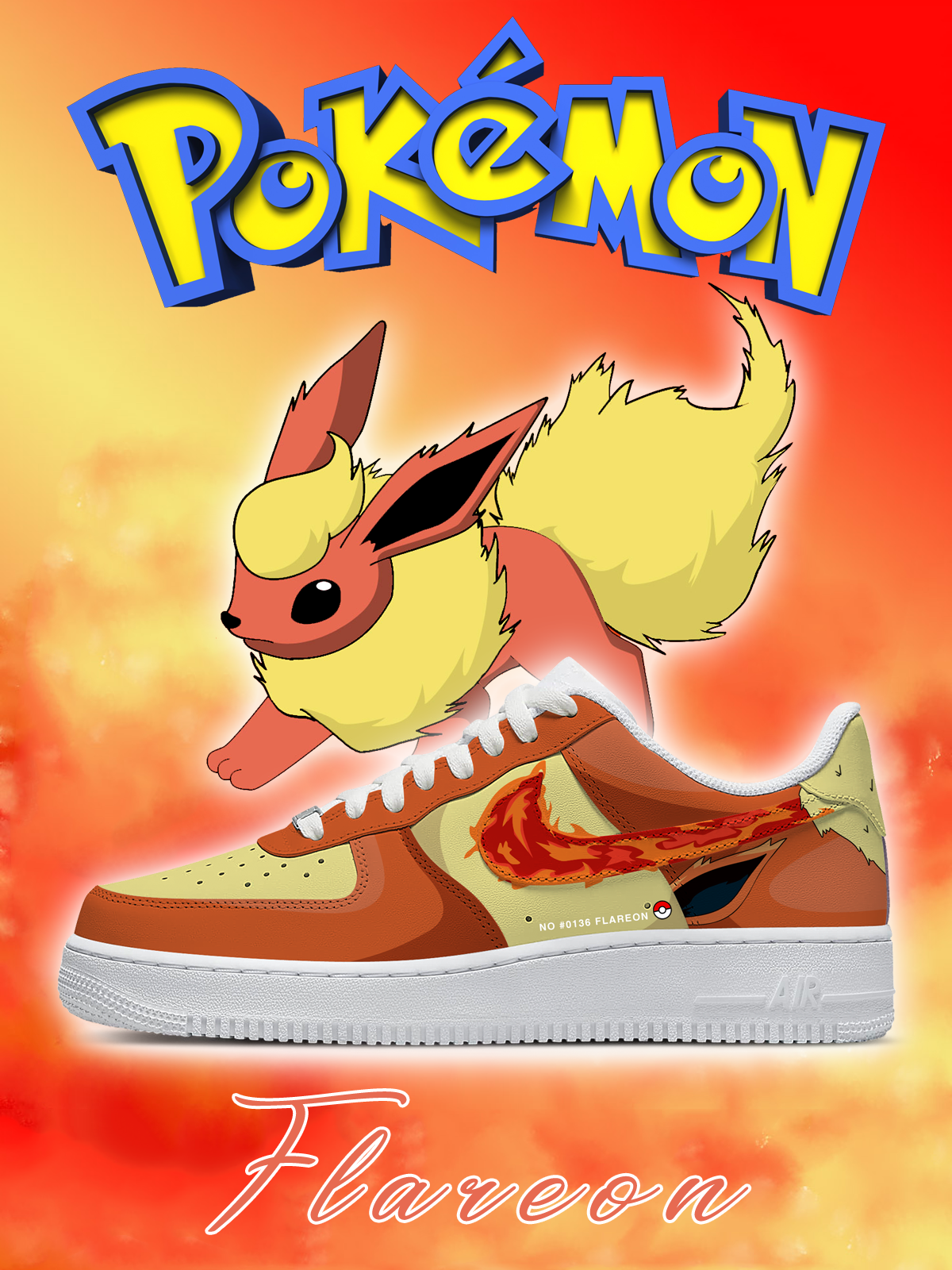 Nr. 0136 Flareon Custom Sneakers