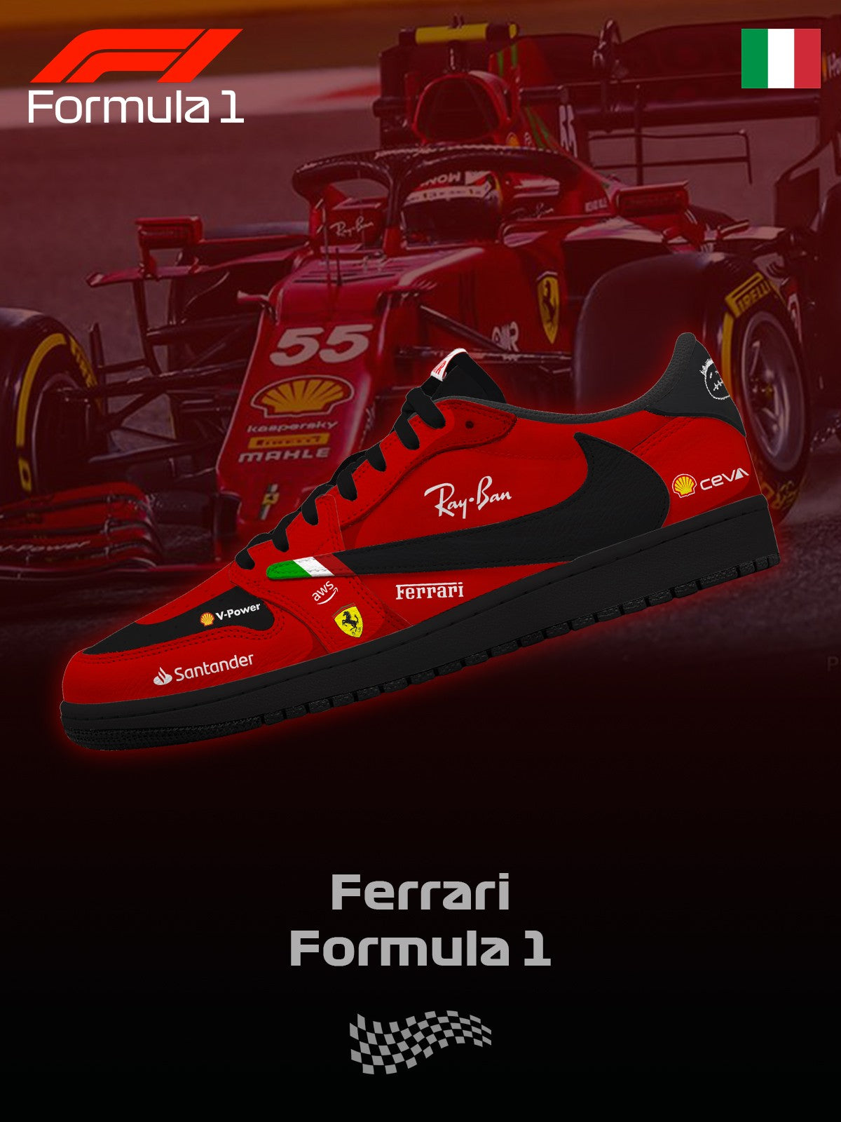 SFR F.1 V.1 커스텀 TS 로우 스니커즈