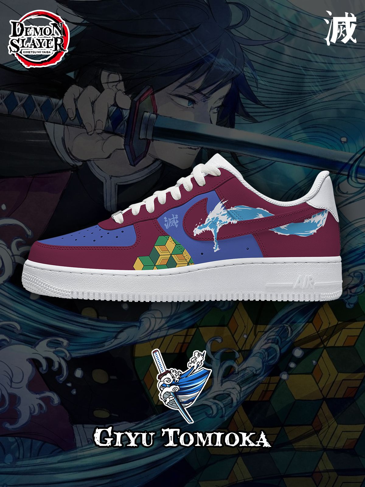 Giyu Tomioka V.1 Custom Sneakers