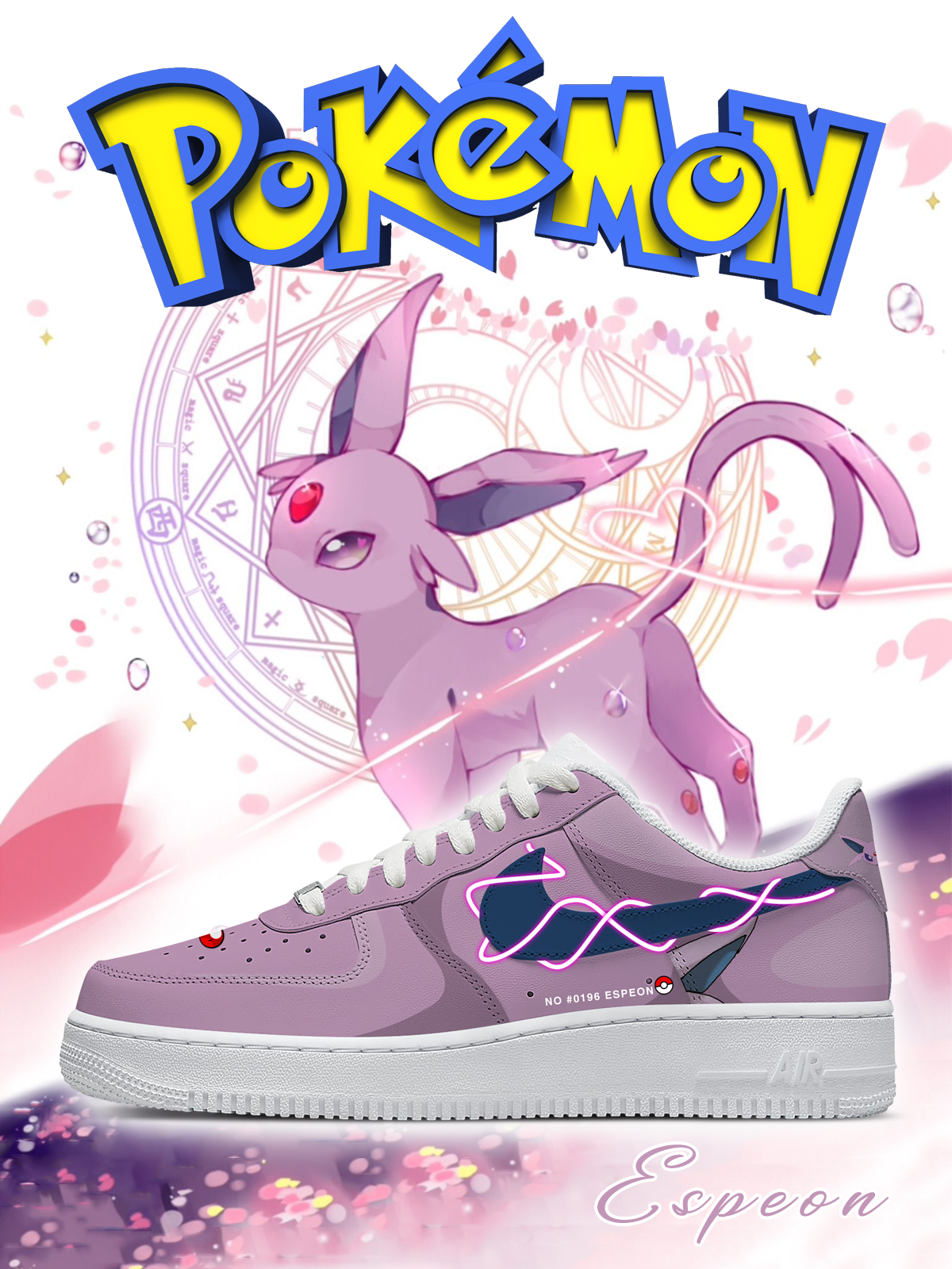 Zapatillas personalizadas Espeon n.° 0196