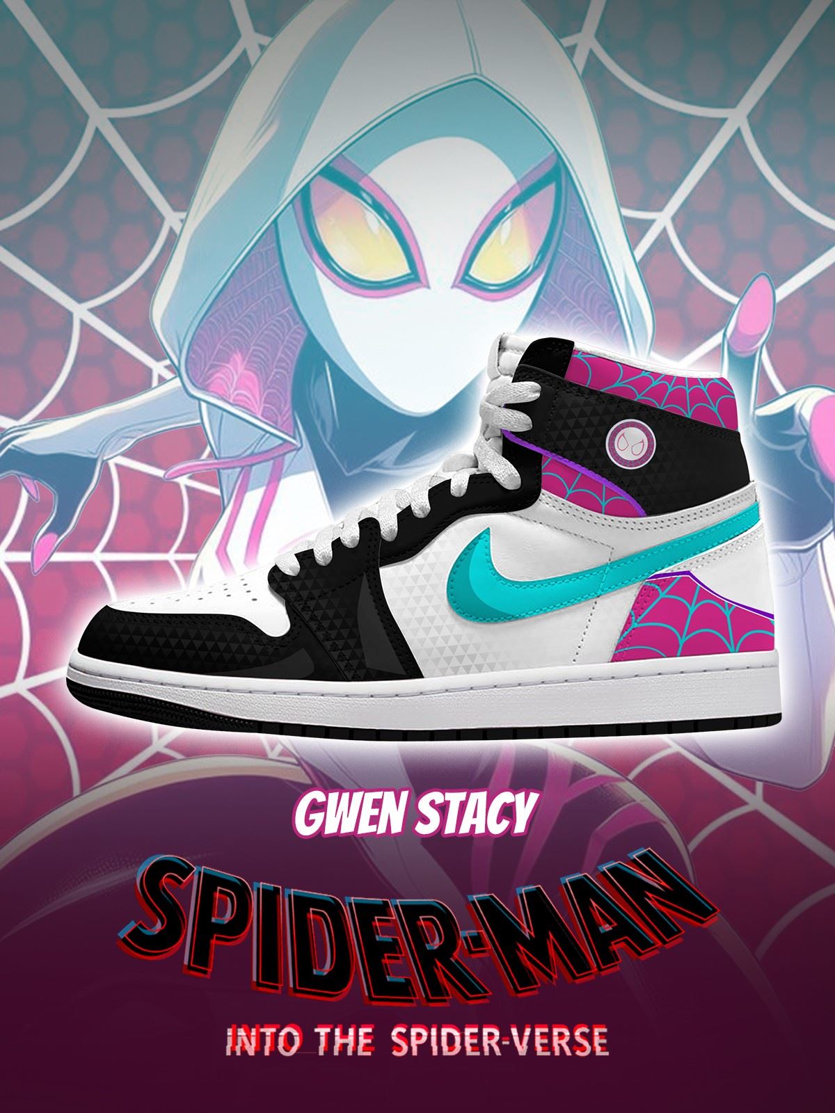 Ténis de cano alto personalizados Gwen Stacy V.1