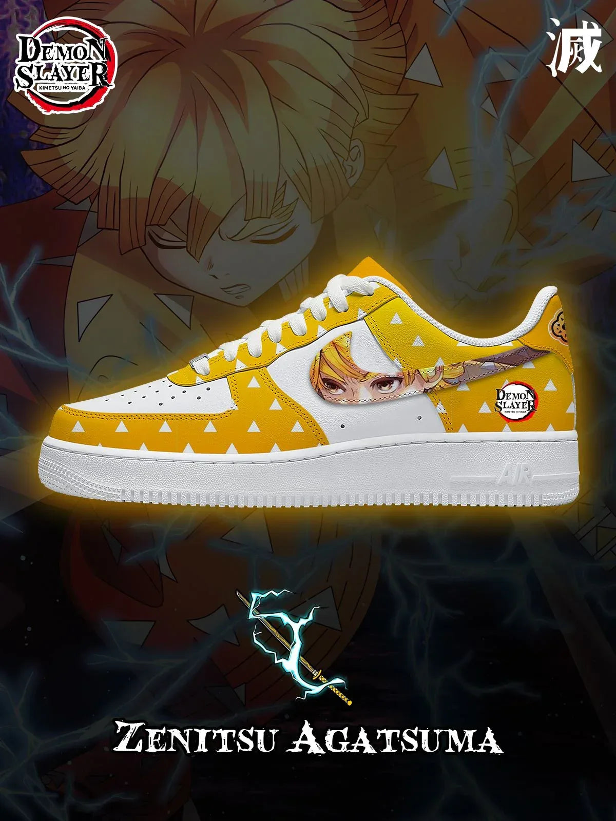Zenitsu Agatsuma Custom Sneakers 01 - 13thstep