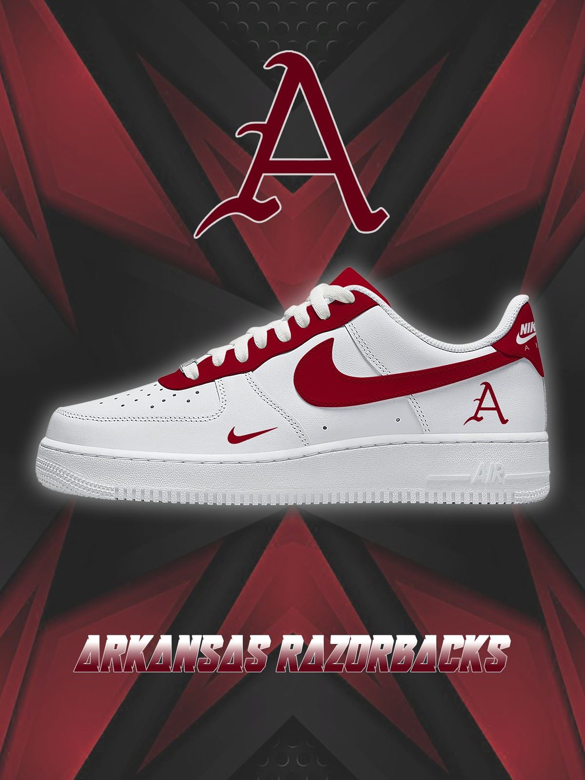 Arkansas College Custom Sneakers