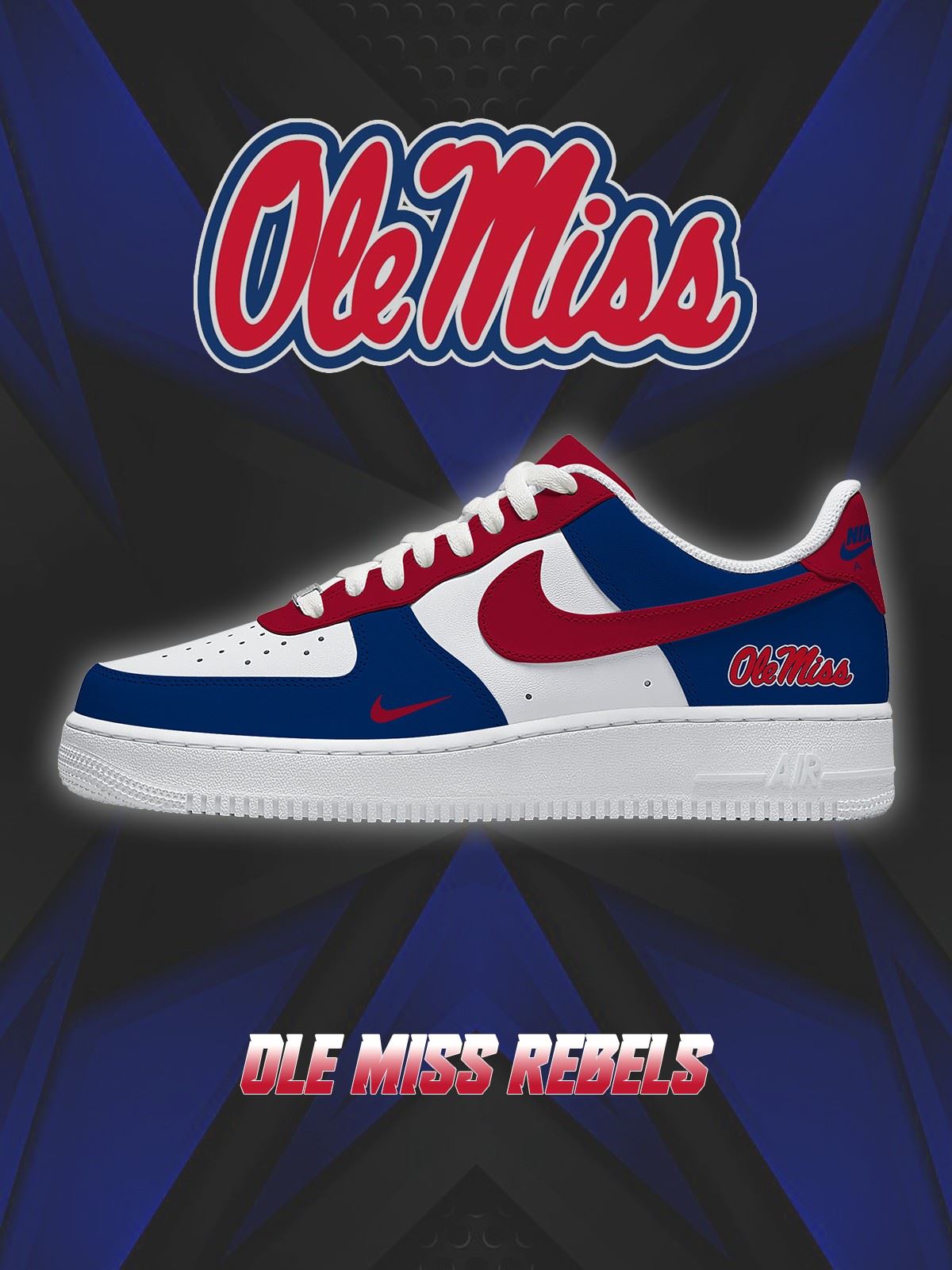 Ole Miss College Custom Sneakers