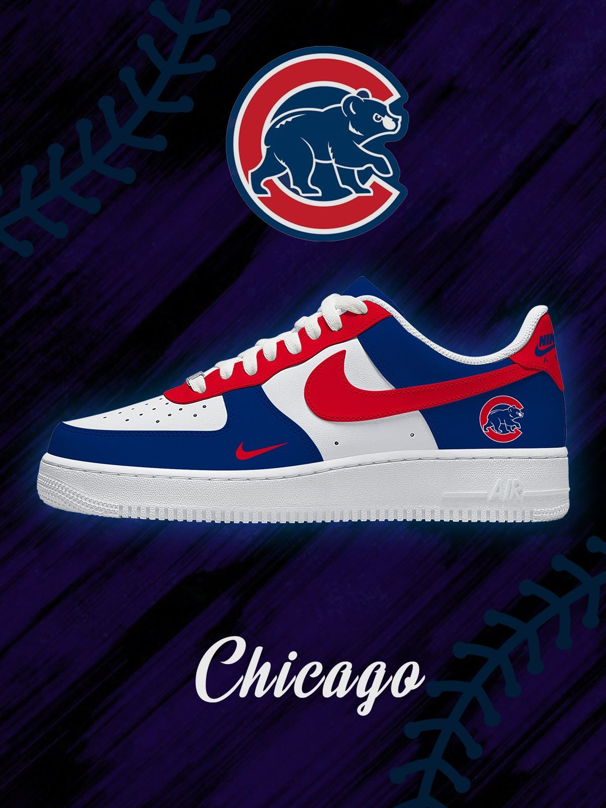 Chicago Baseball Custom Sneakers