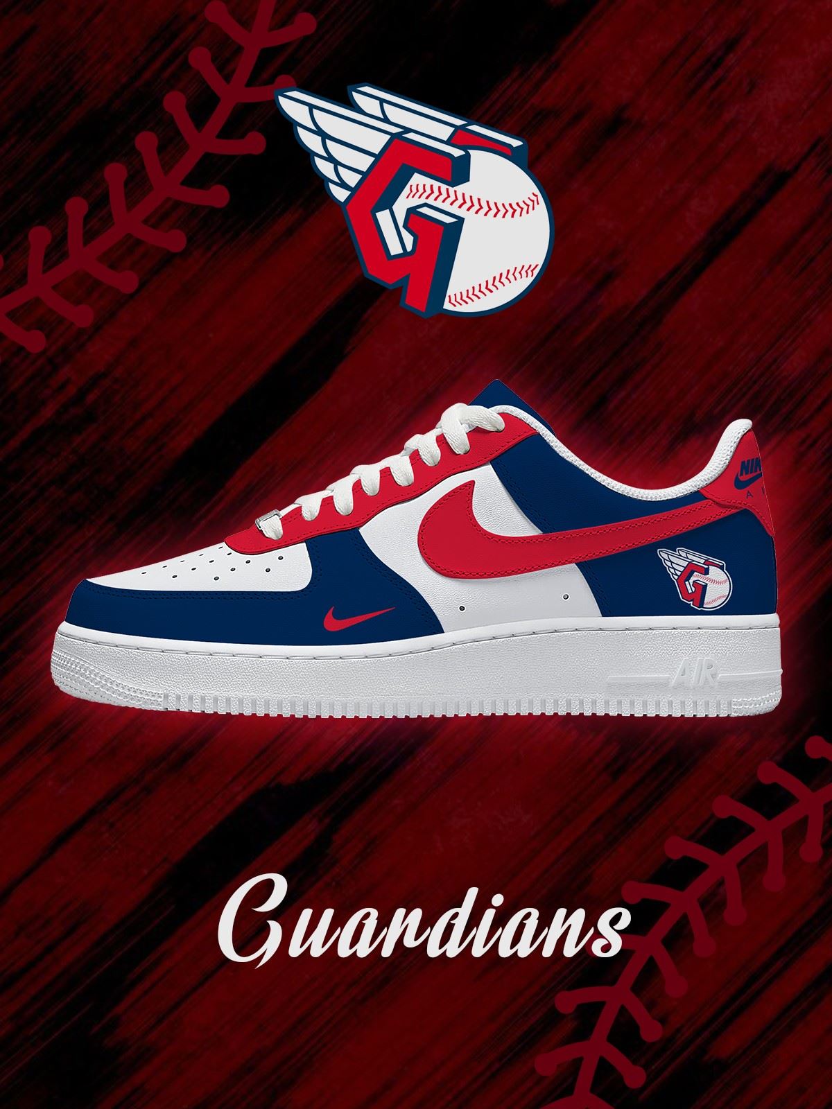 Cleveland Baseball Custom Sneakers