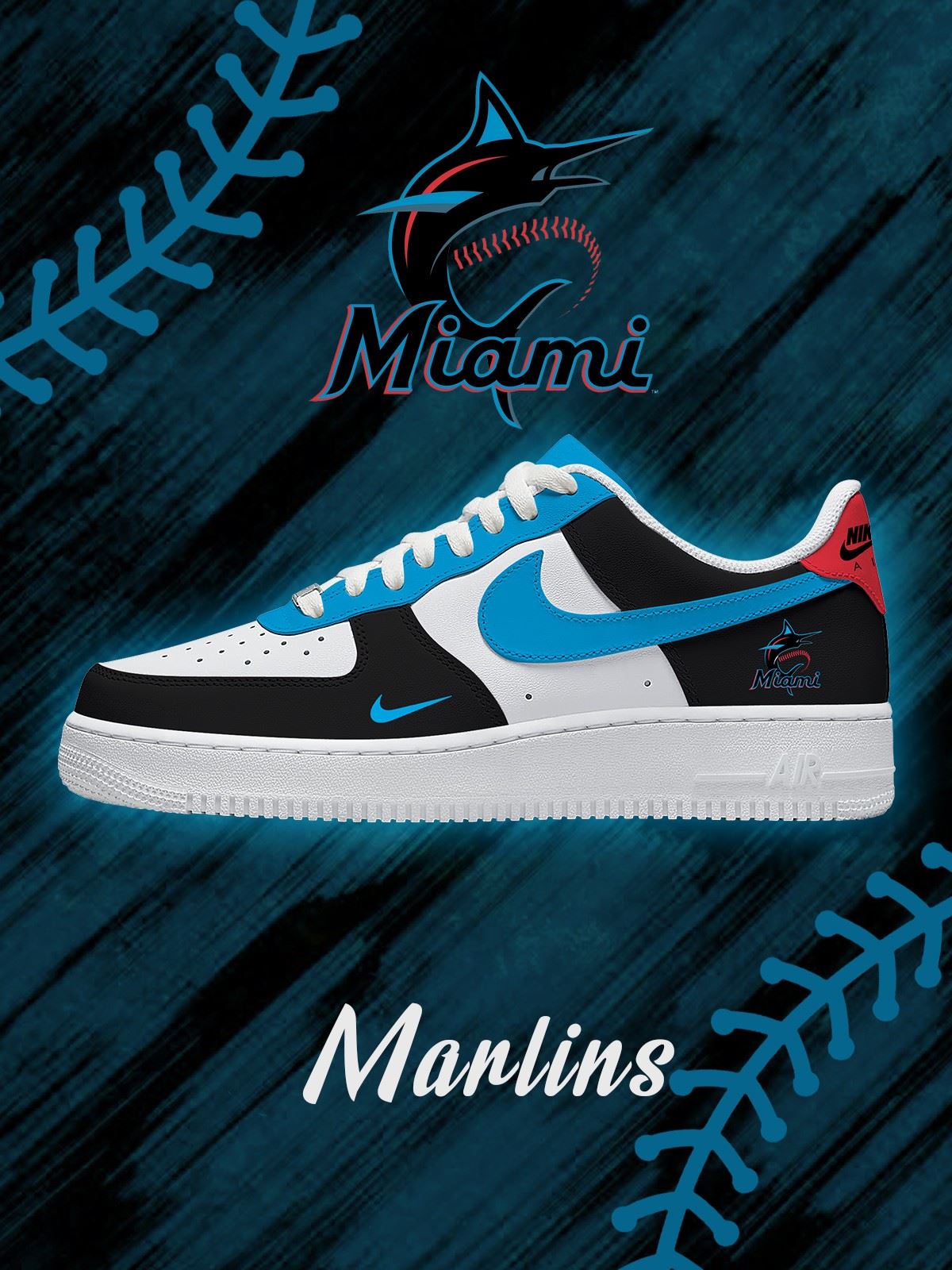 Miami Baseball Custom Sneakers