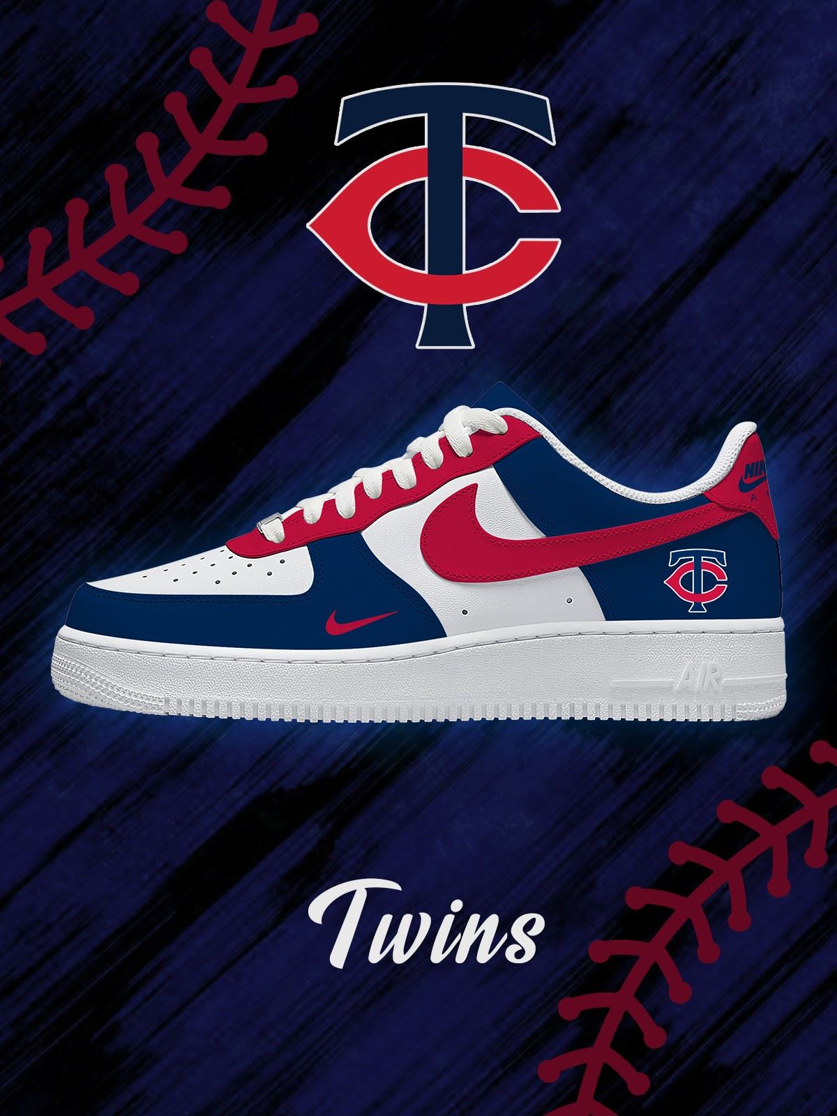 Minnesota Baseball Custom Sneakers