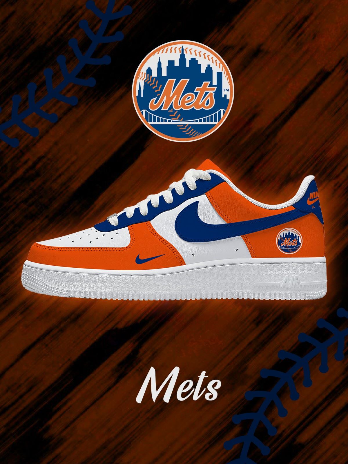 New York Baseball Custom Sneakers