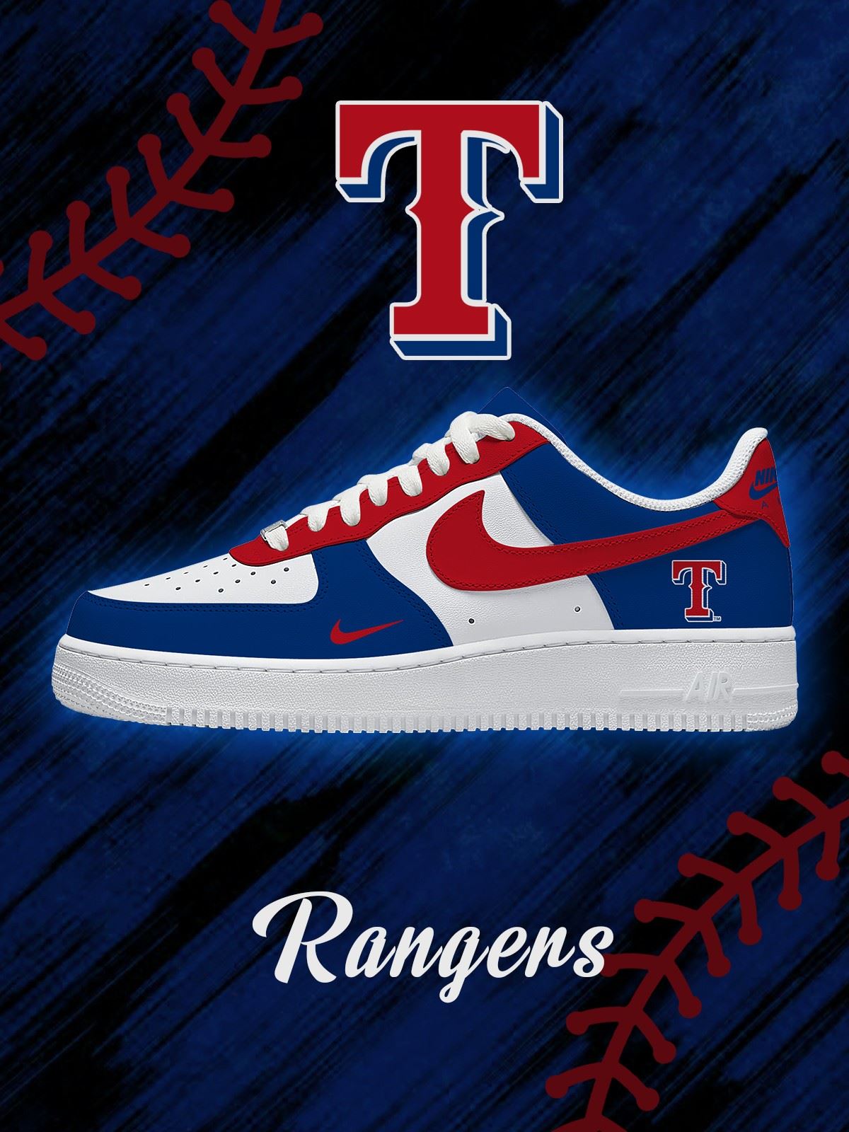 Texas Baseball Custom Sneakers
