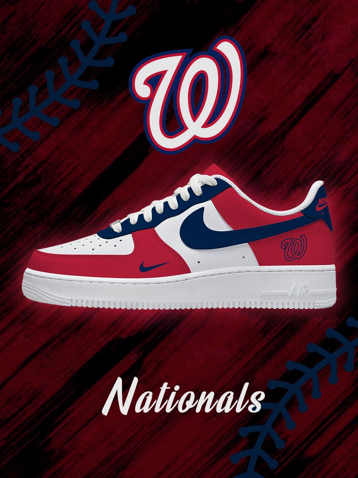 Washington Baseball Custom Sneakers