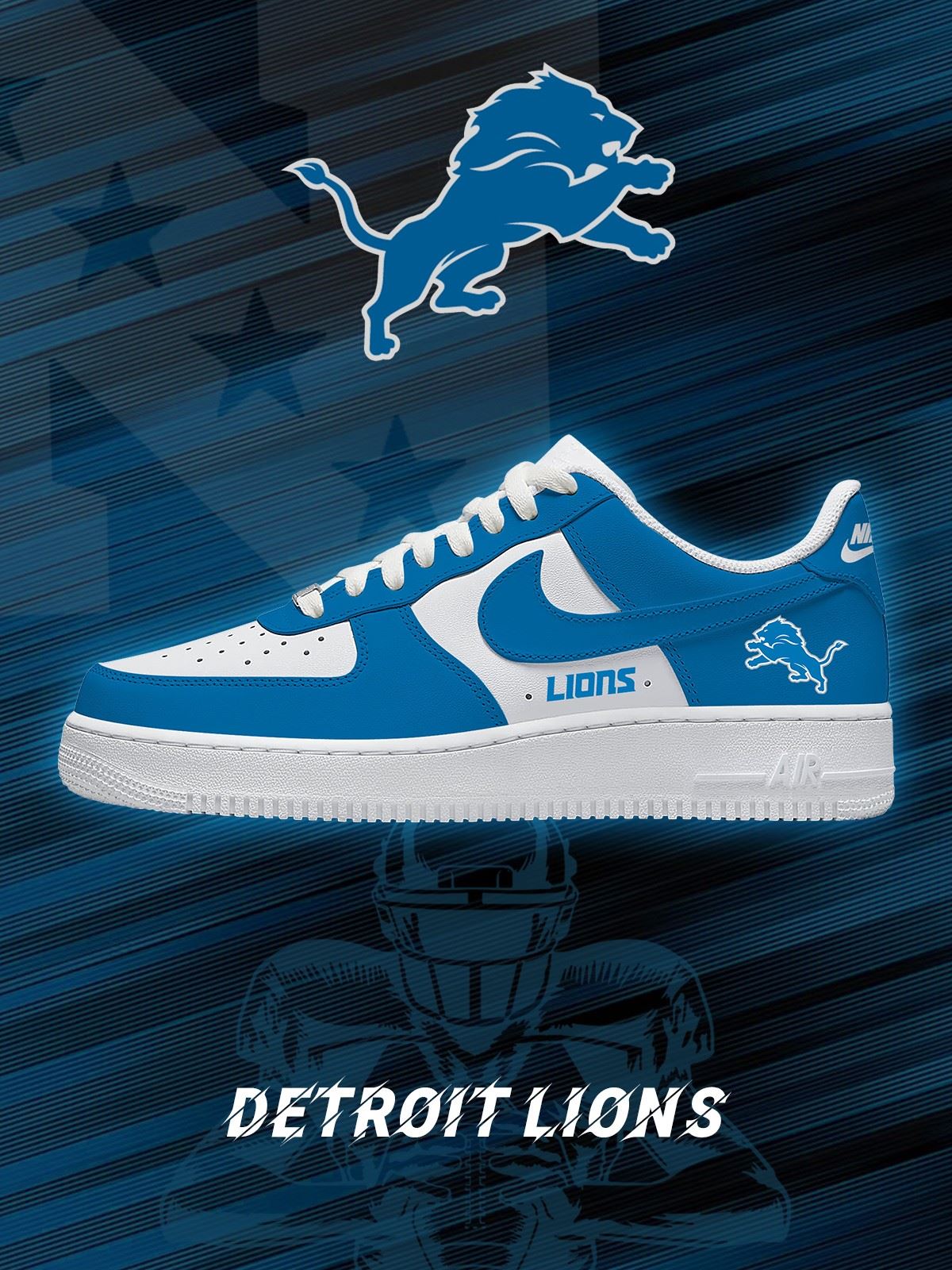 Detroit Football Custom Sneakers