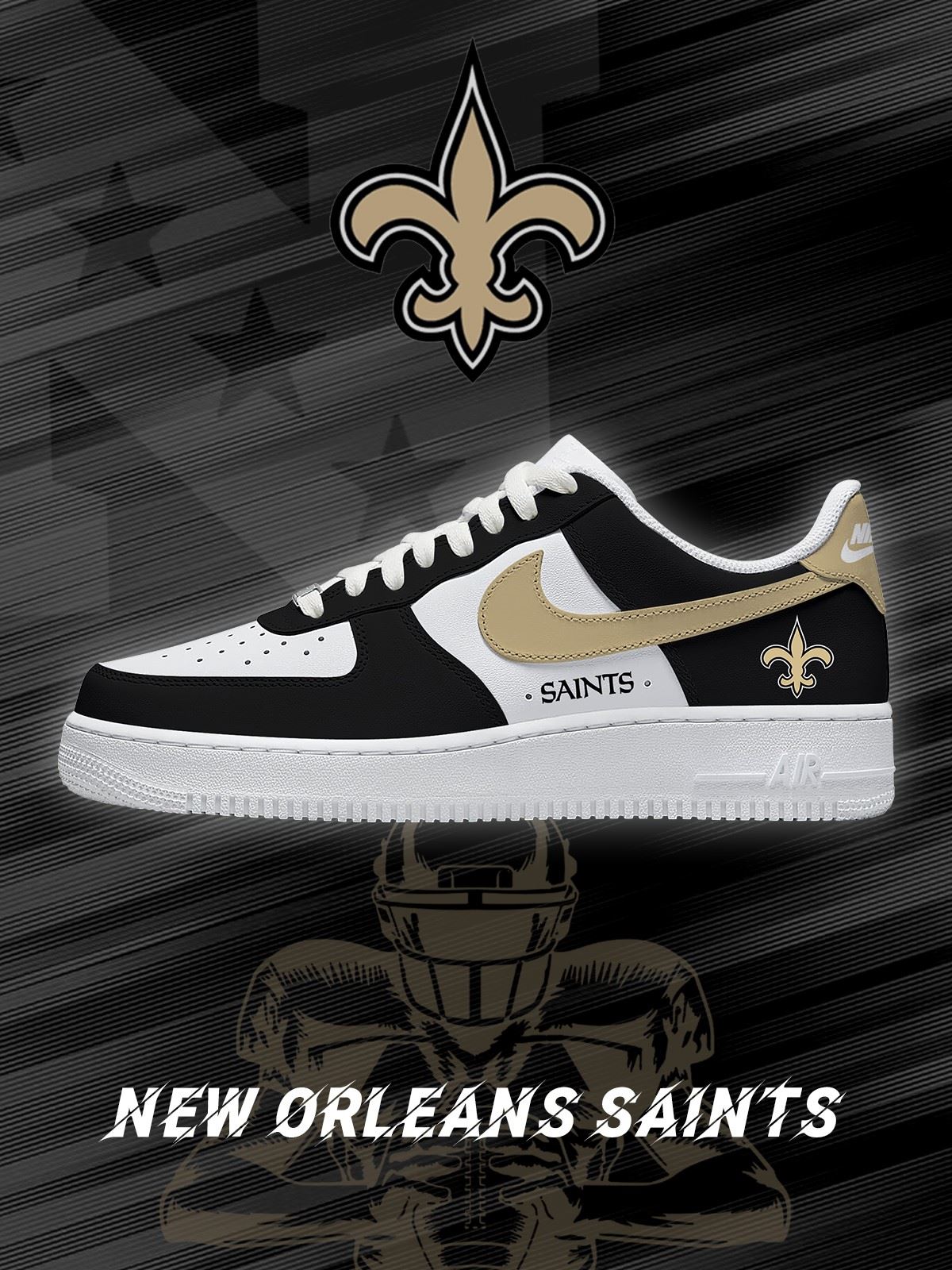 New Orleans Football Custom Sneakers