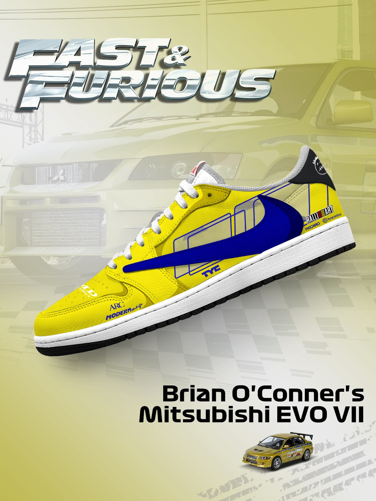 Brian O'Conners EVO VII V.1 Custom TS Low Sneakers
