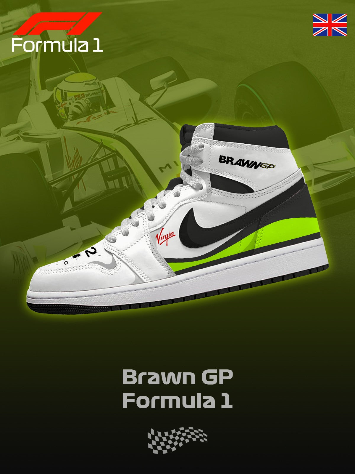 BGP F.1 V.1 Custom High-Top Sneakers