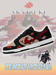 Akatsuki Itachi Uchiha V.6 Custom Court-Low Sneakers