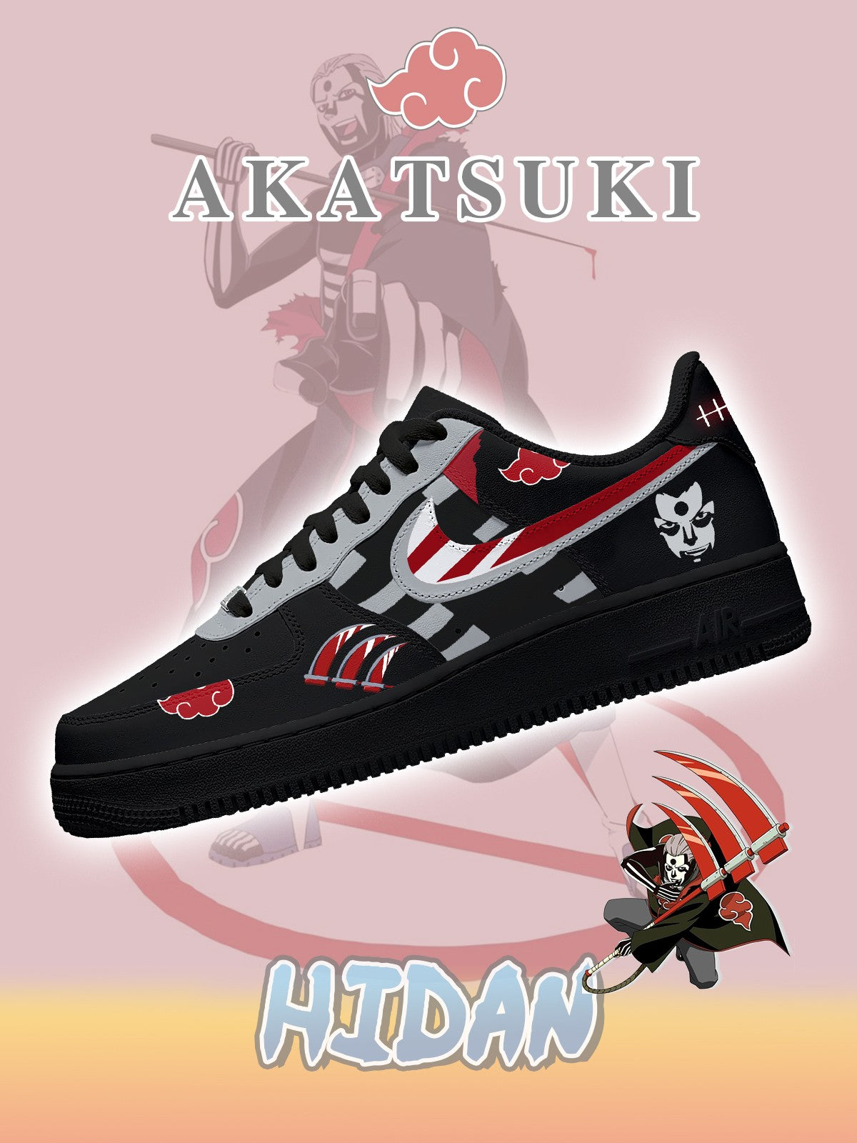 Akatsuki Hidan No. 3 Zapatillas personalizadas