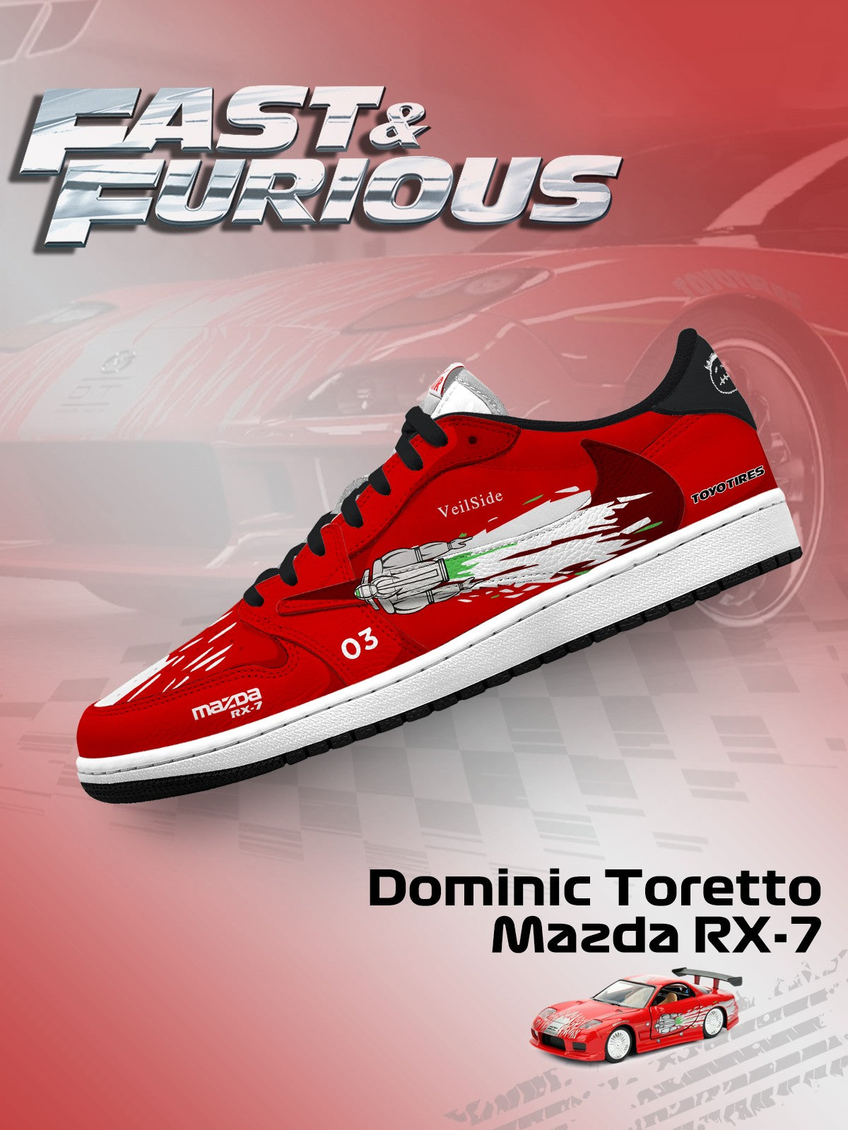 Zapatillas bajas Dominic Toretto RX-7 V.1 Custom TS