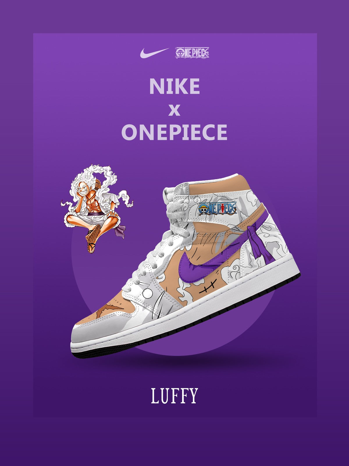 Monkey D. Luffy V.6 Custom High-Top Sneakers