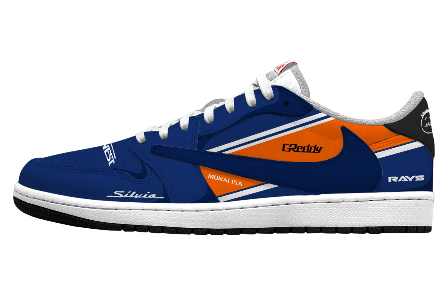 Ténis baixos Mona Lisa V. 1 personalizados de Han Lue