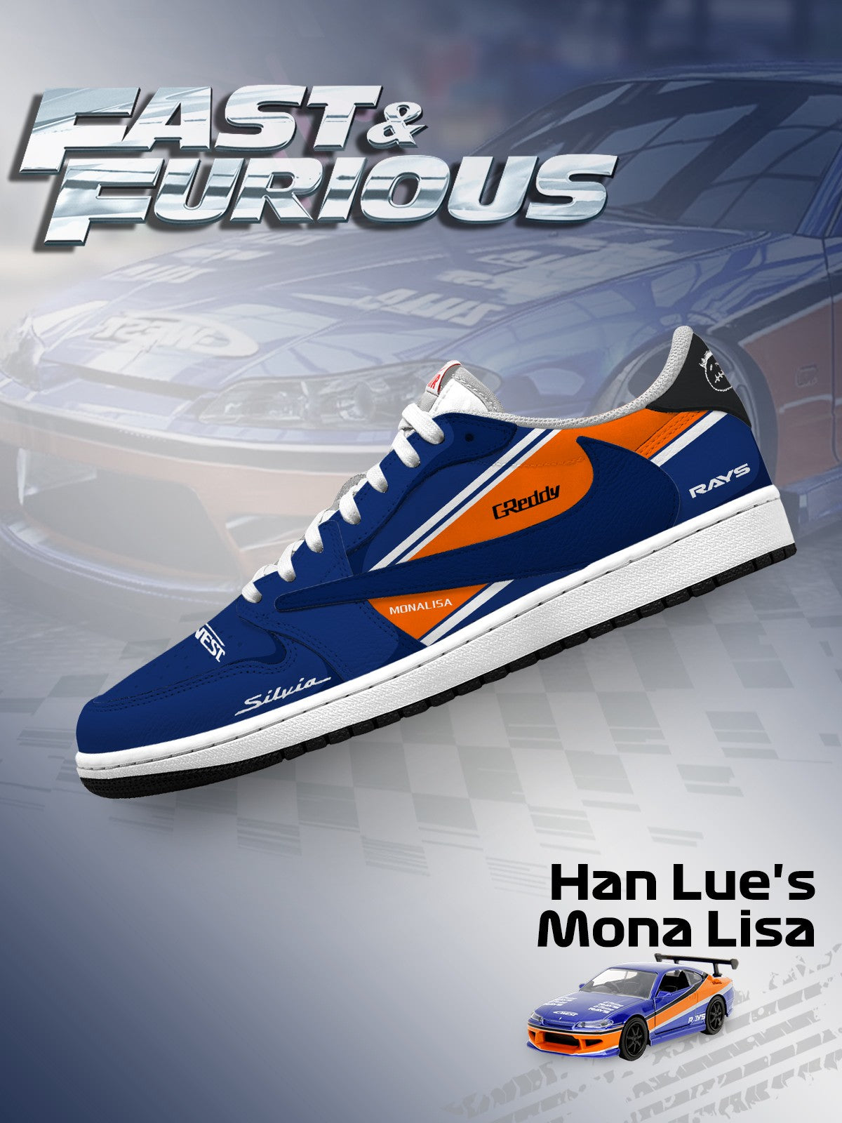 Ténis baixos Mona Lisa V. 1 personalizados de Han Lue