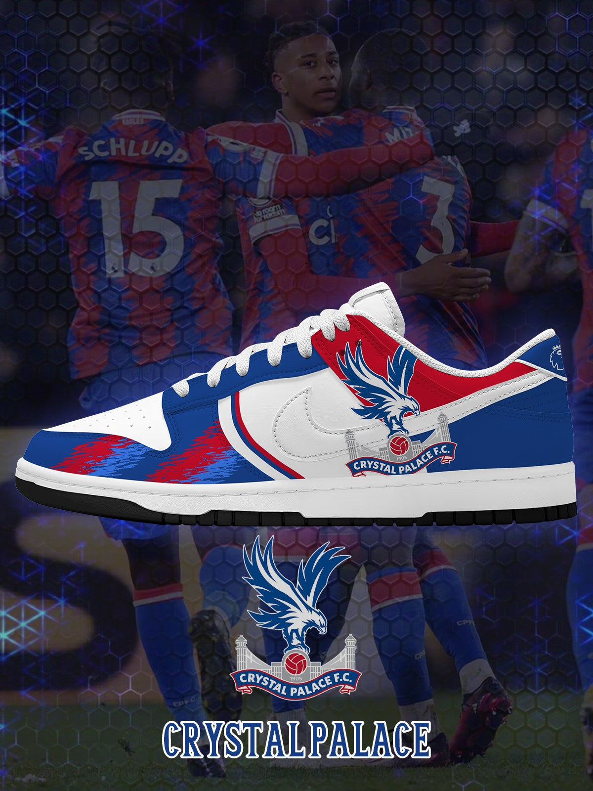 Crystal Palace V.1 Custom Court-Low Sneakers