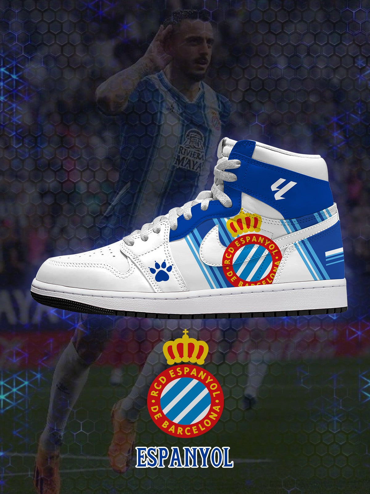 Zapatillas altas personalizadas Espanyol V.1