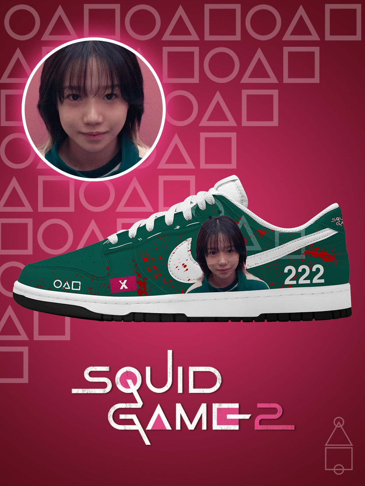 Player 222 V.2 Custom Court-Low Sneakers