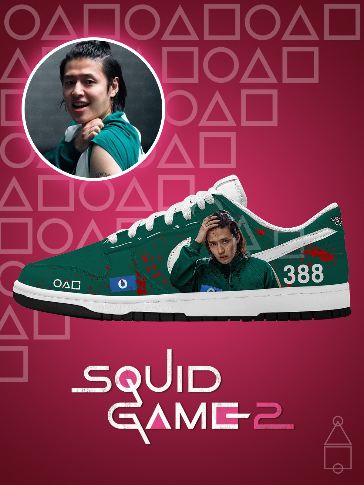 Player 388 V.1 Custom Court-Low Sneakers