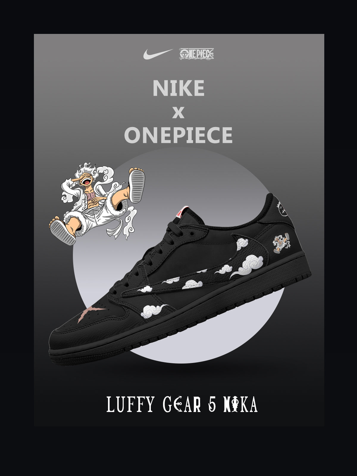 Luffy Gear 5 Nika V.2 Custom TS Low Sneakers