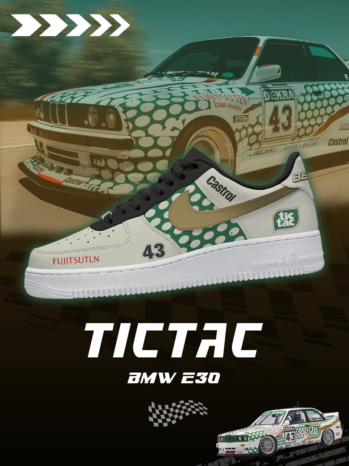 Sapatilhas personalizadas E30 LTO DTM TicTac V.1