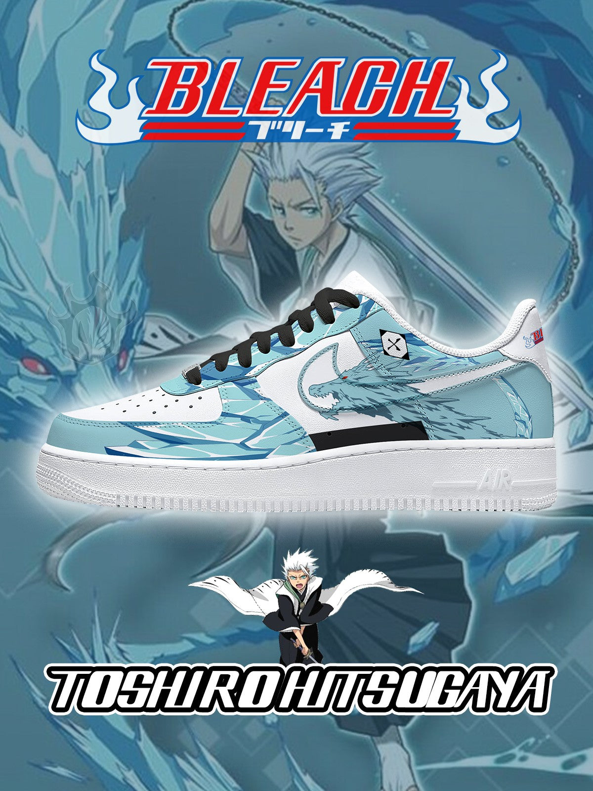 Zapatillas personalizadas Toshiro Hitsugaya V.1